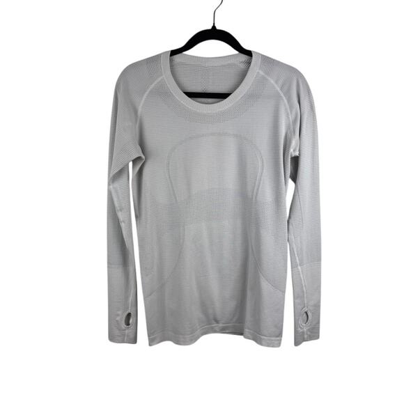 Lululemon Swiftly Long Sleeve Shirt White Women's 10 - Picture 1 of 3